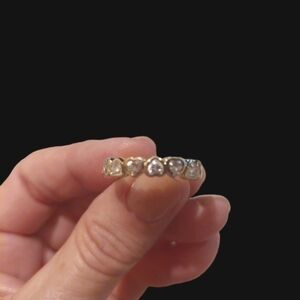 Vermeil 925 Hearts Eternity Band Ring